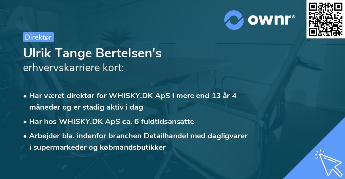 Ulrik Tange Bertelsen's erhvervskarriere kort