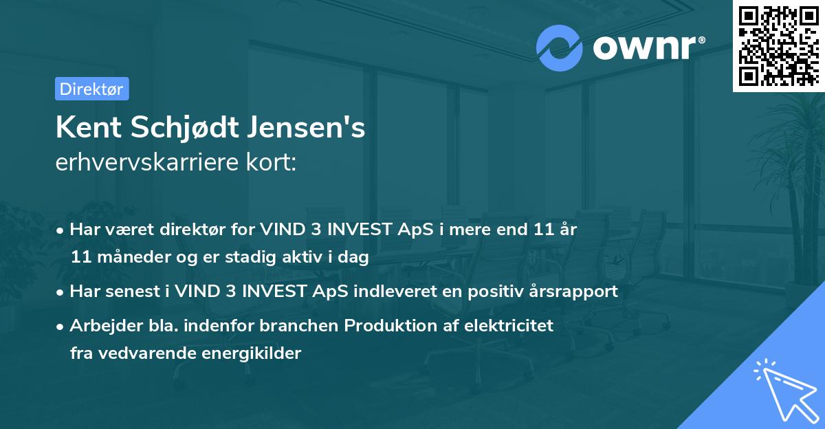 Kent Schjødt Jensen's erhvervskarriere kort