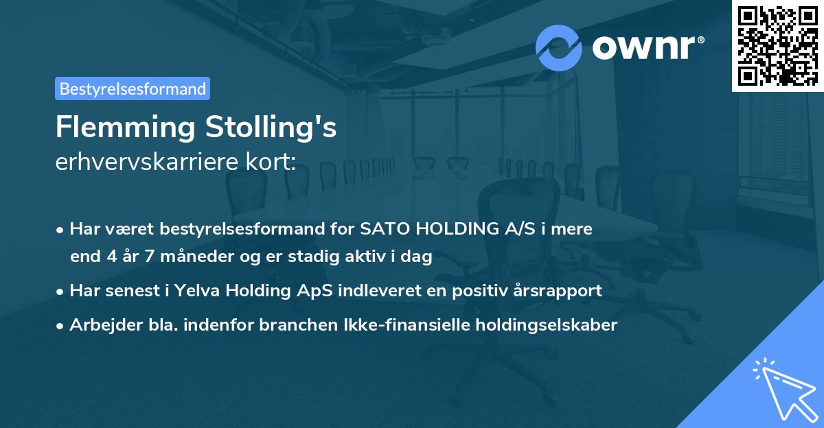 Flemming Stolling's erhvervskarriere kort