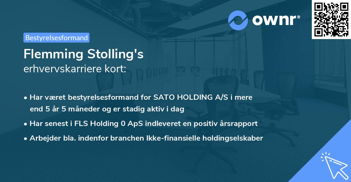 Flemming Stolling's erhvervskarriere kort