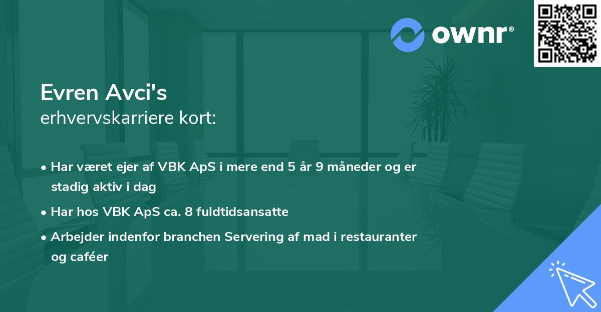 Evren Avci's erhvervskarriere kort