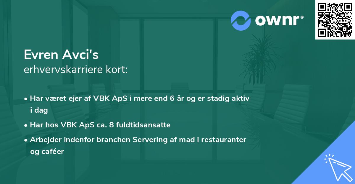 Evren Avci's erhvervskarriere kort