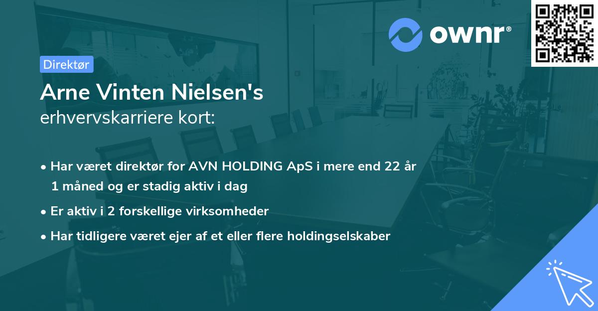 Arne Vinten Nielsen's erhvervskarriere kort