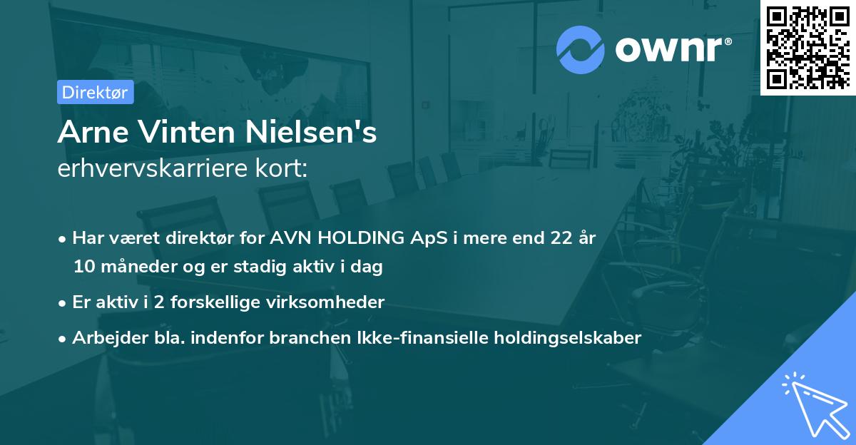 Arne Vinten Nielsen's erhvervskarriere kort