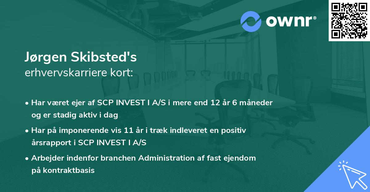 Jørgen Skibsted's erhvervskarriere kort