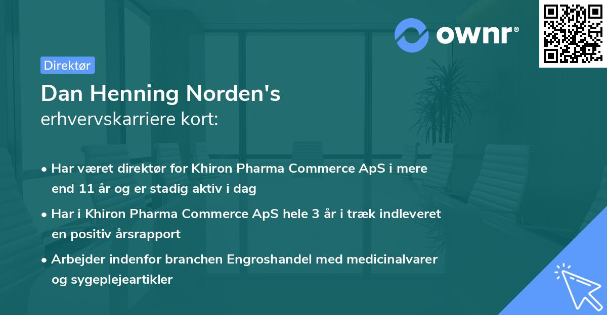 Dan Henning Norden's erhvervskarriere kort