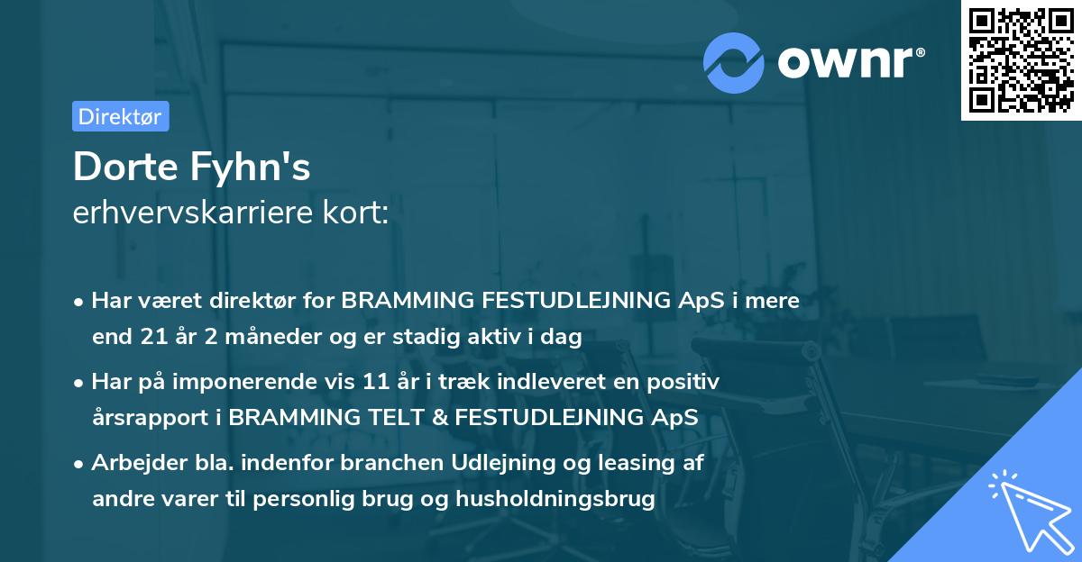 Dorte Fyhn's erhvervskarriere kort