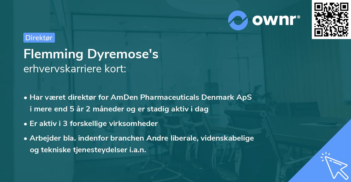 Flemming Dyremose's erhvervskarriere kort