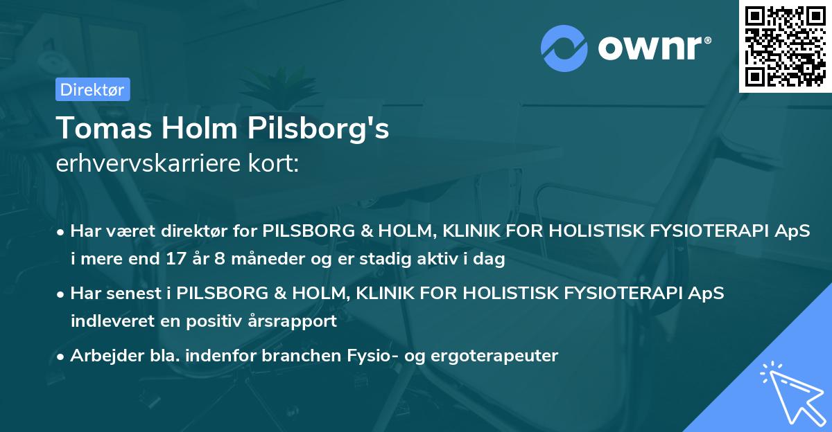 Tomas Holm Pilsborg's erhvervskarriere kort