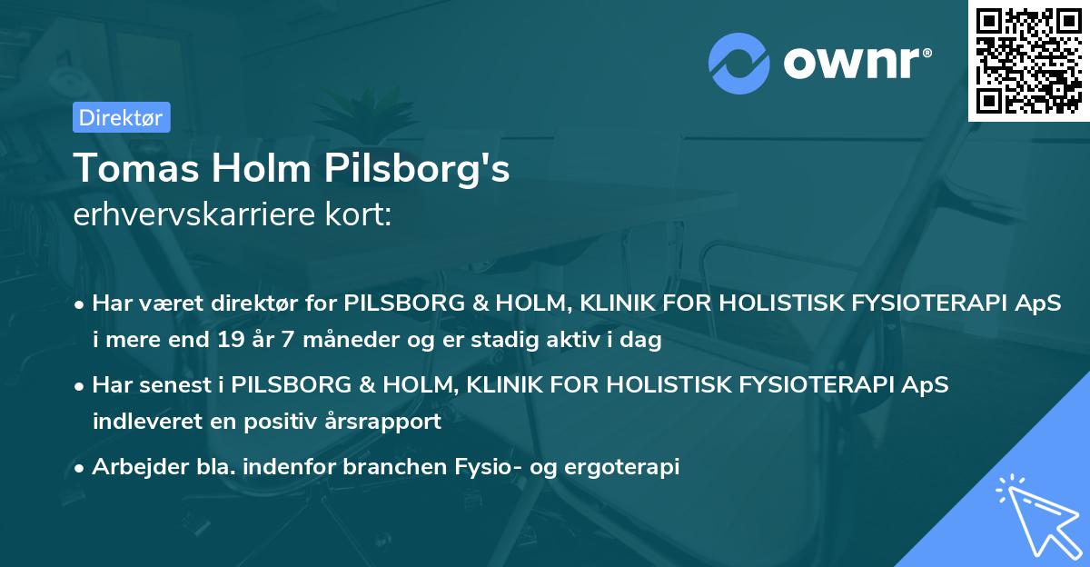 Tomas Holm Pilsborg's erhvervskarriere kort
