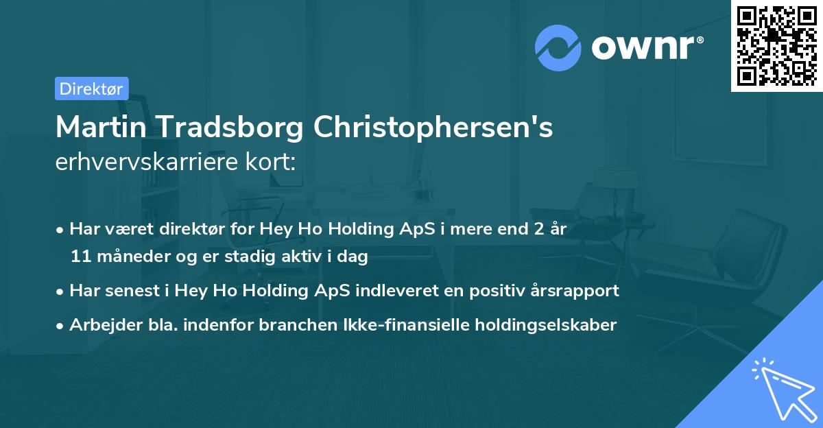 Martin Tradsborg Christophersen's erhvervskarriere kort