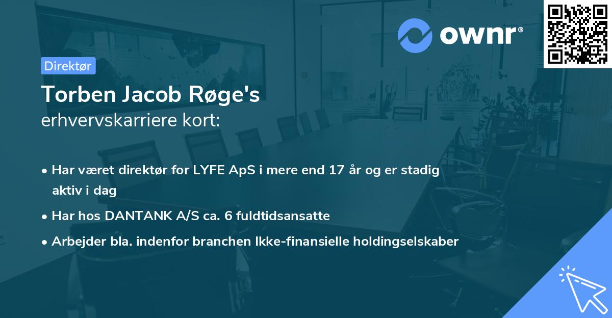 Torben Jacob Røge's erhvervskarriere kort