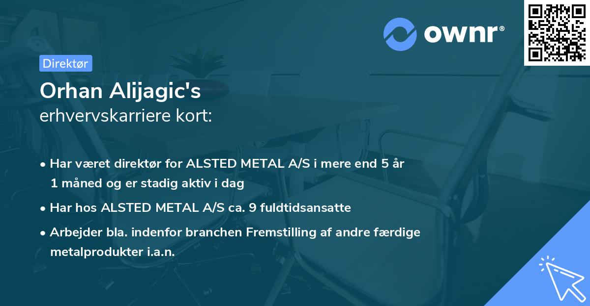 Orhan Alijagic's erhvervskarriere kort