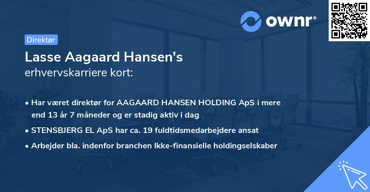 Lasse Aagaard Hansen's erhvervskarriere kort
