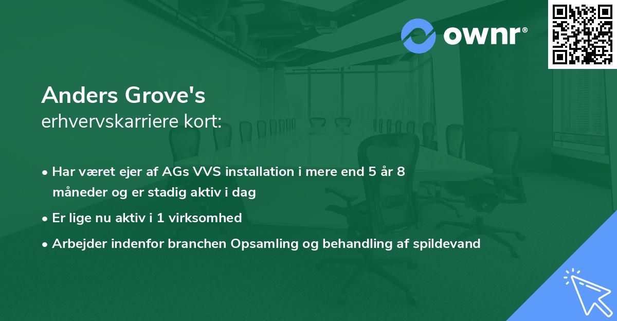 Anders Grove's erhvervskarriere kort