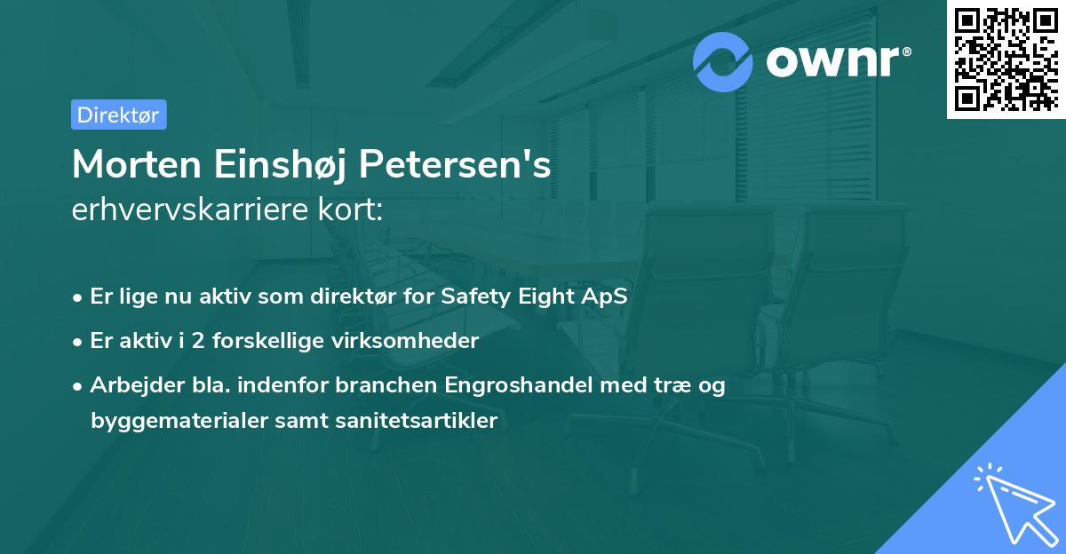 Morten Einshøj Petersen's erhvervskarriere kort