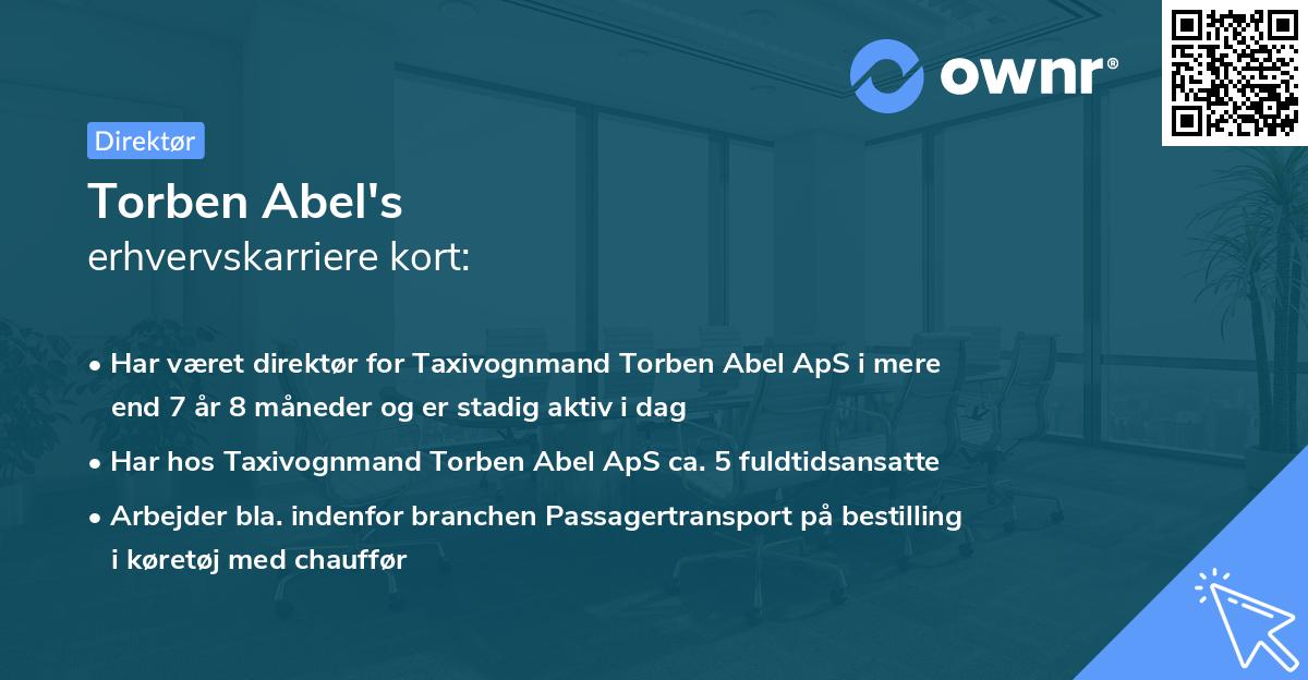 Torben Abel's erhvervskarriere kort