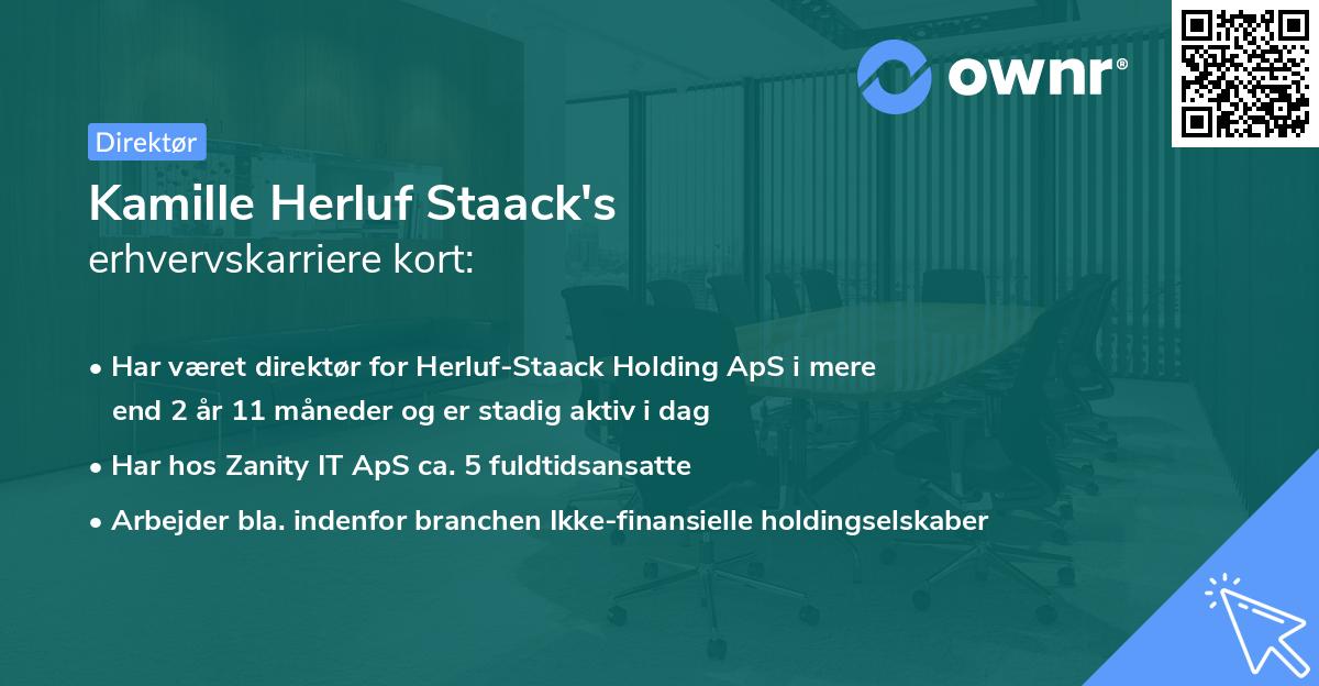 Kamille Herluf Staack's erhvervskarriere kort