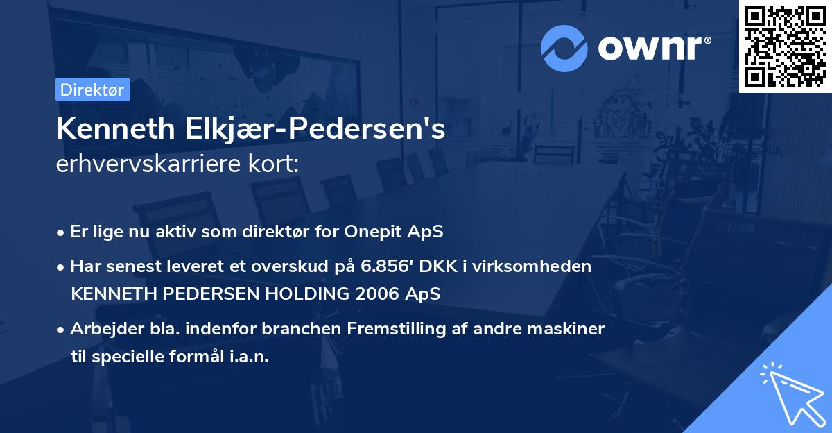 Kenneth Elkjær-Pedersen's erhvervskarriere kort