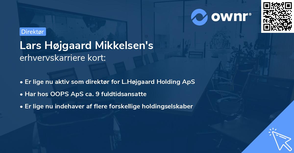 Lars Højgaard Mikkelsen's erhvervskarriere kort