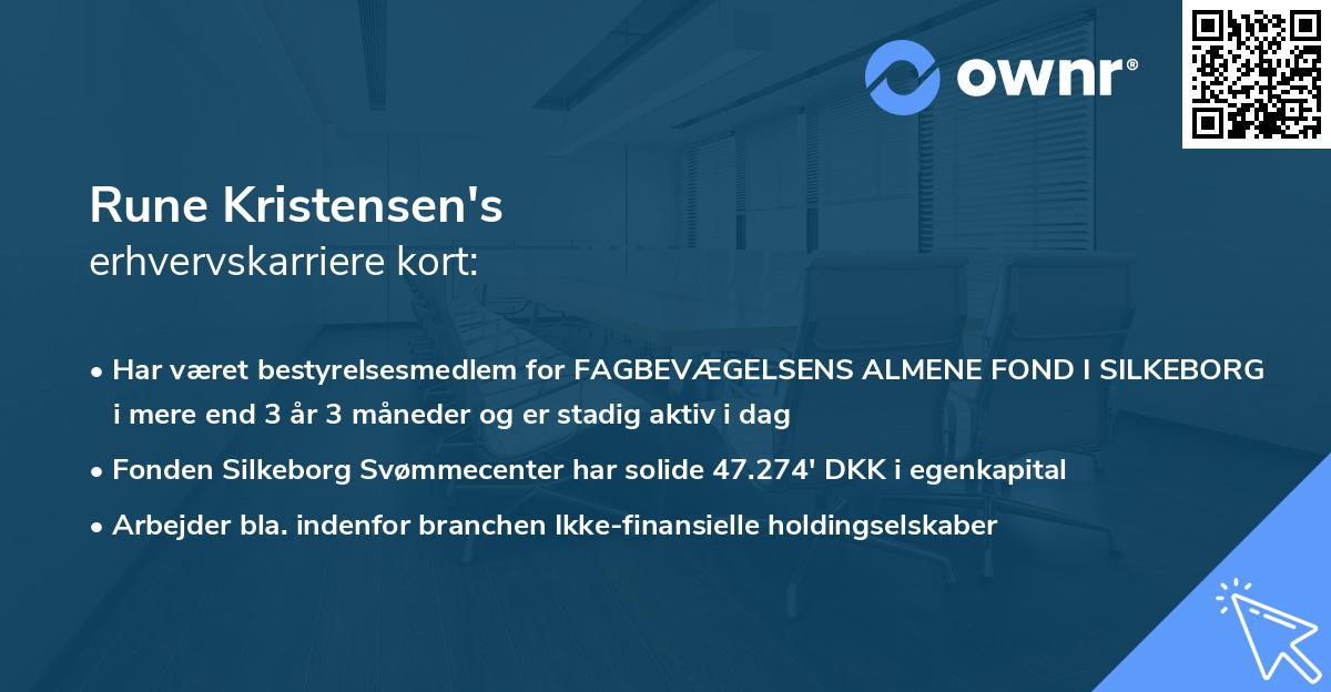 Rune Kristensen's erhvervskarriere kort