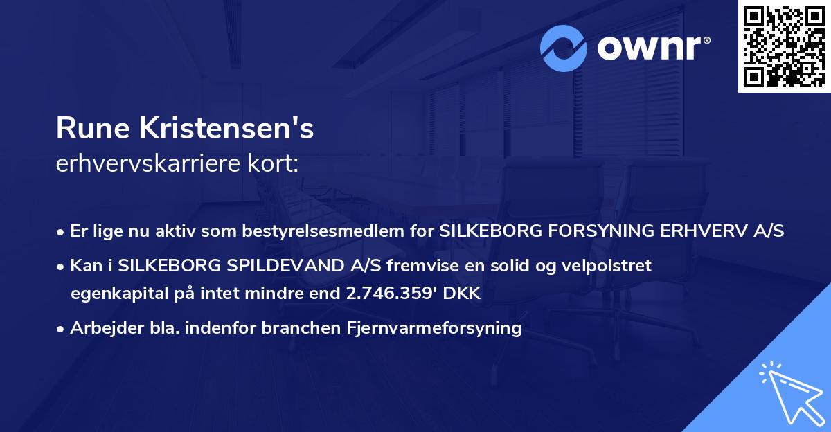 Rune Kristensen's erhvervskarriere kort