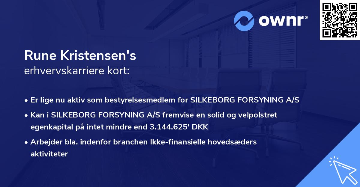 Rune Kristensen's erhvervskarriere kort