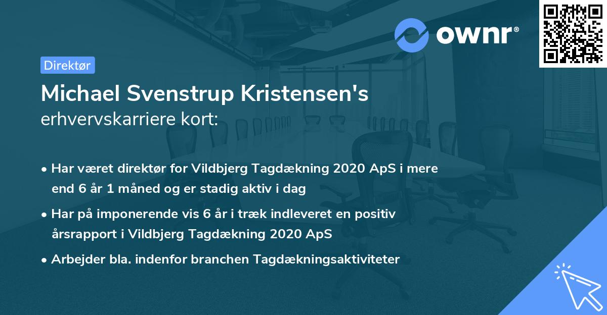 Michael Svenstrup Kristensen's erhvervskarriere kort