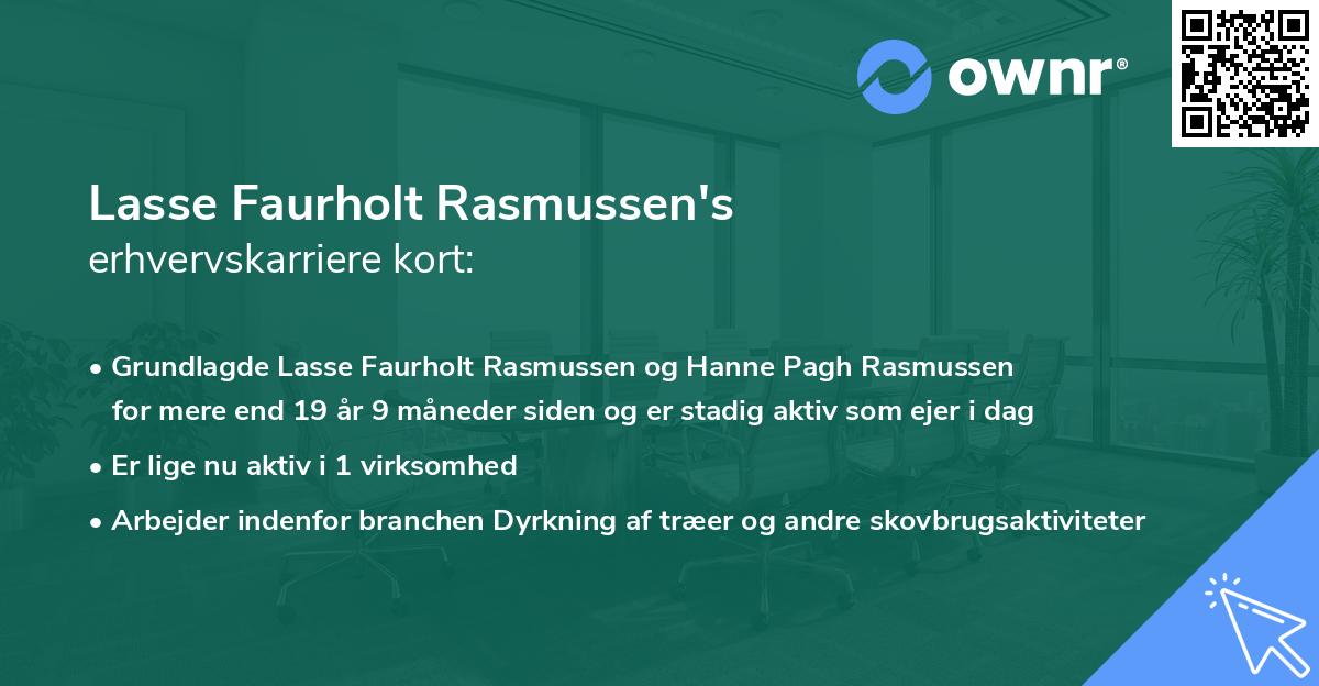 Lasse Faurholt Rasmussen's erhvervskarriere kort