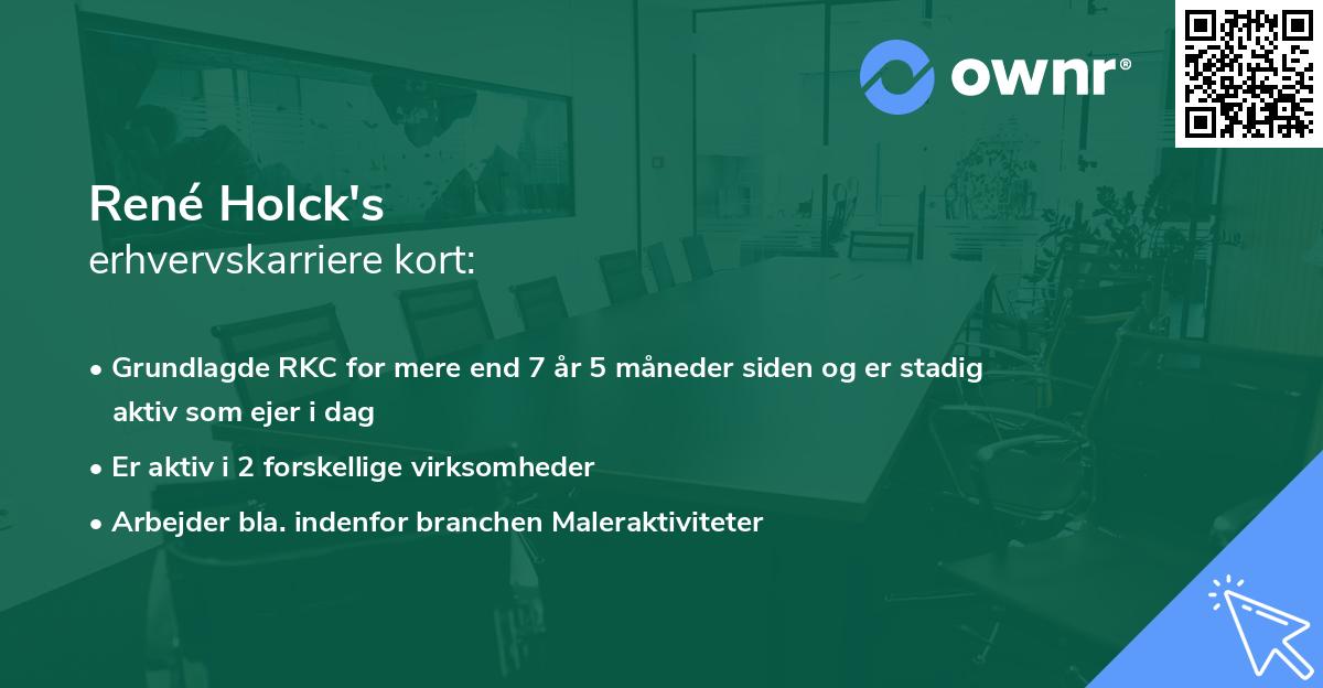 René Holck's erhvervskarriere kort