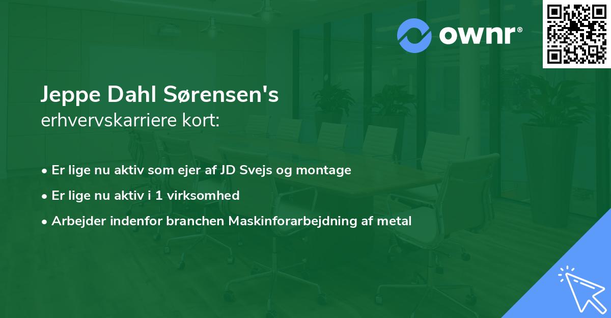 Jeppe Dahl Sørensen's erhvervskarriere kort