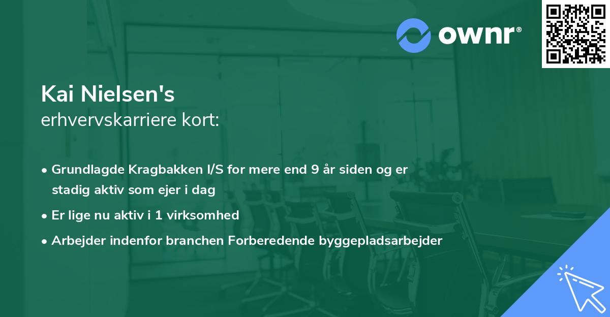 Kai Nielsen's erhvervskarriere kort