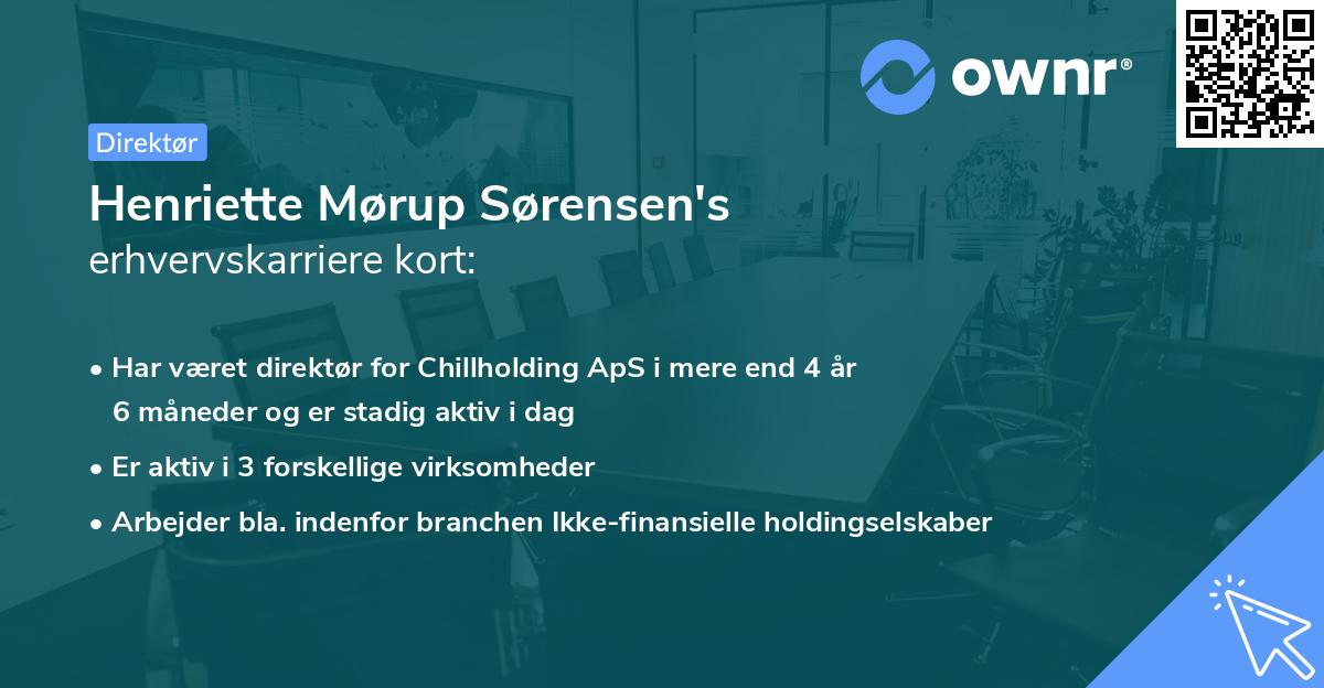 Henriette Mørup Sørensen's erhvervskarriere kort