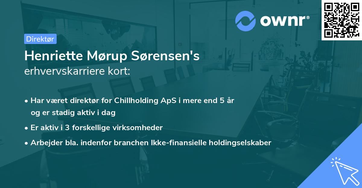 Henriette Mørup Sørensen's erhvervskarriere kort