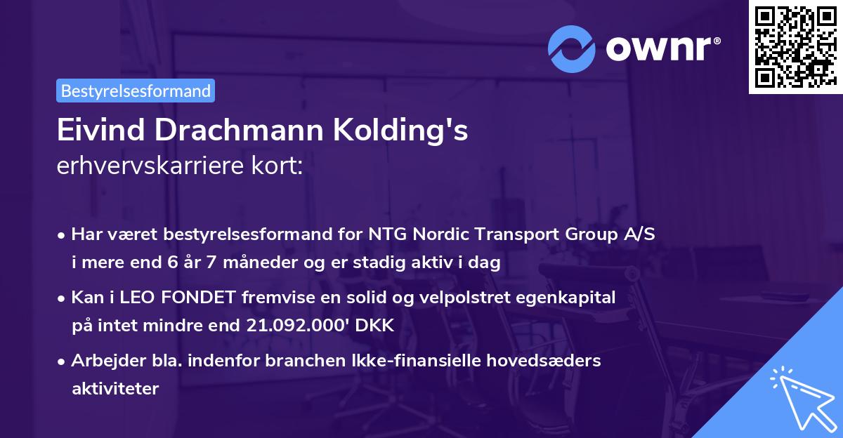 Eivind Drachmann Kolding's erhvervskarriere kort