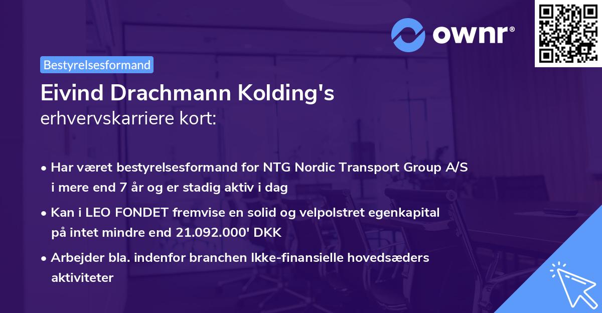 Eivind Drachmann Kolding's erhvervskarriere kort