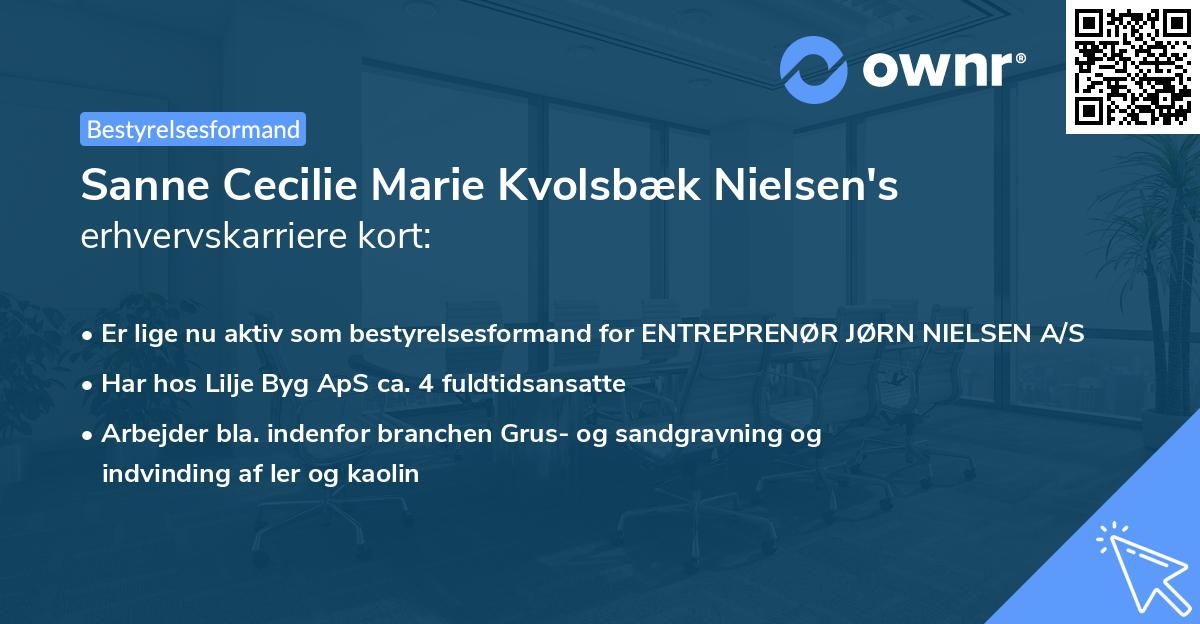 Sanne Cecilie Marie Kvolsbæk Nielsen's erhvervskarriere kort