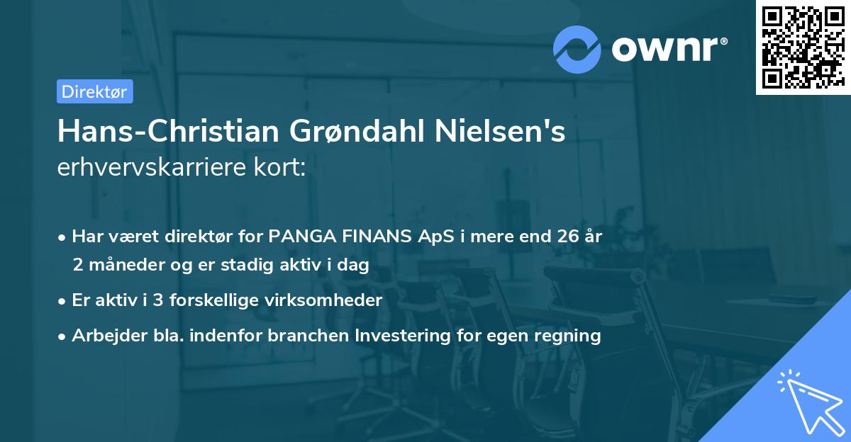 Hans-Christian Grøndahl Nielsen's erhvervskarriere kort