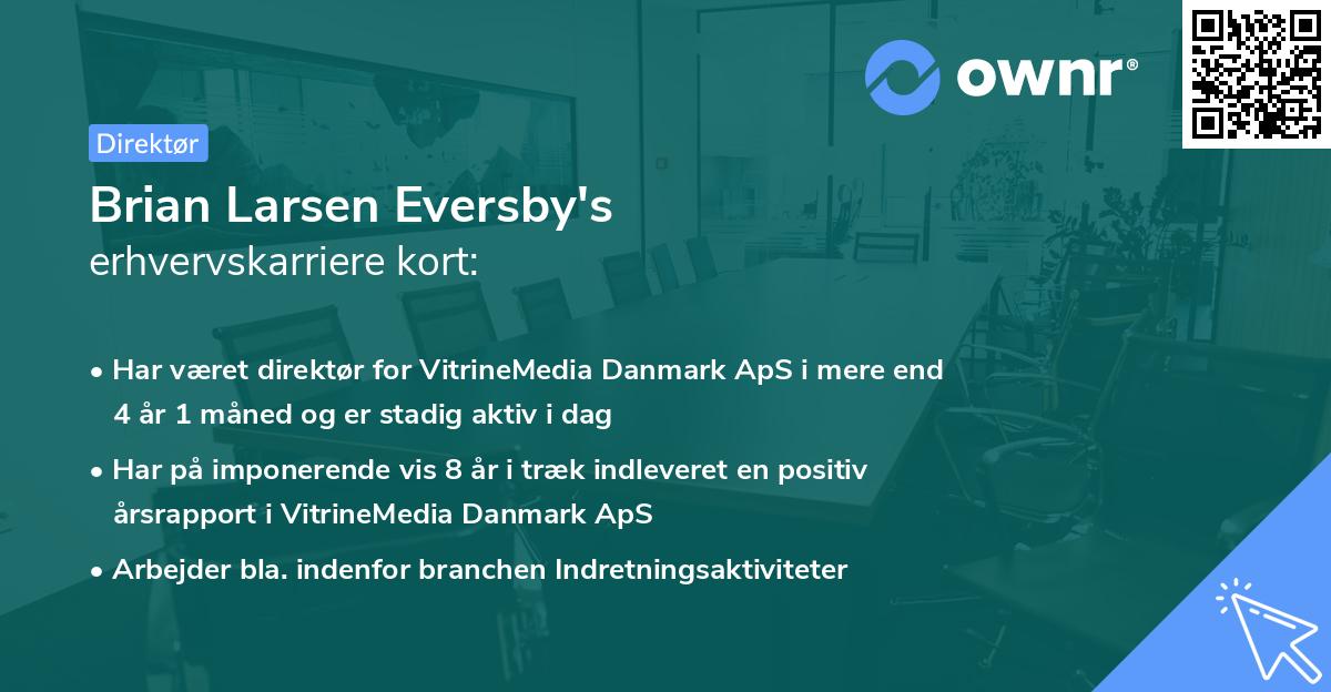 Brian Larsen Eversby's erhvervskarriere kort