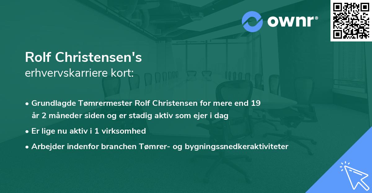 Rolf Christensen's erhvervskarriere kort