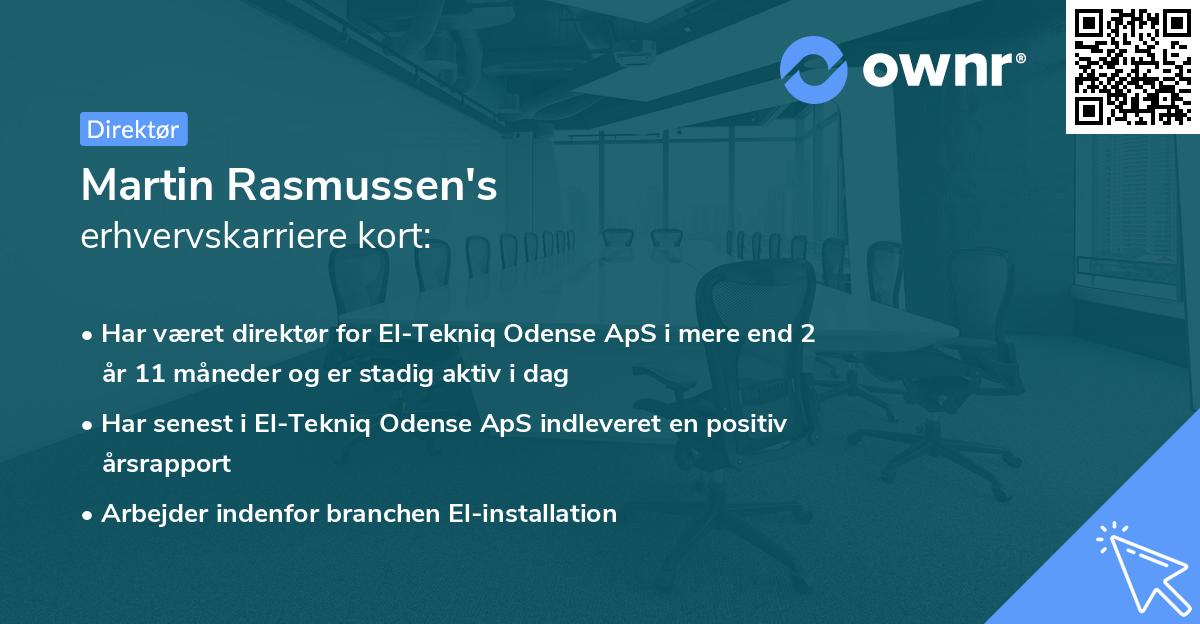 Martin Rasmussen's erhvervskarriere kort