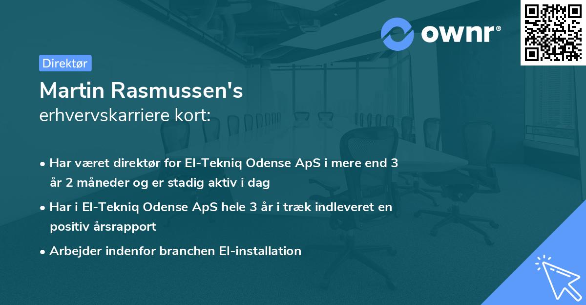 Martin Rasmussen's erhvervskarriere kort