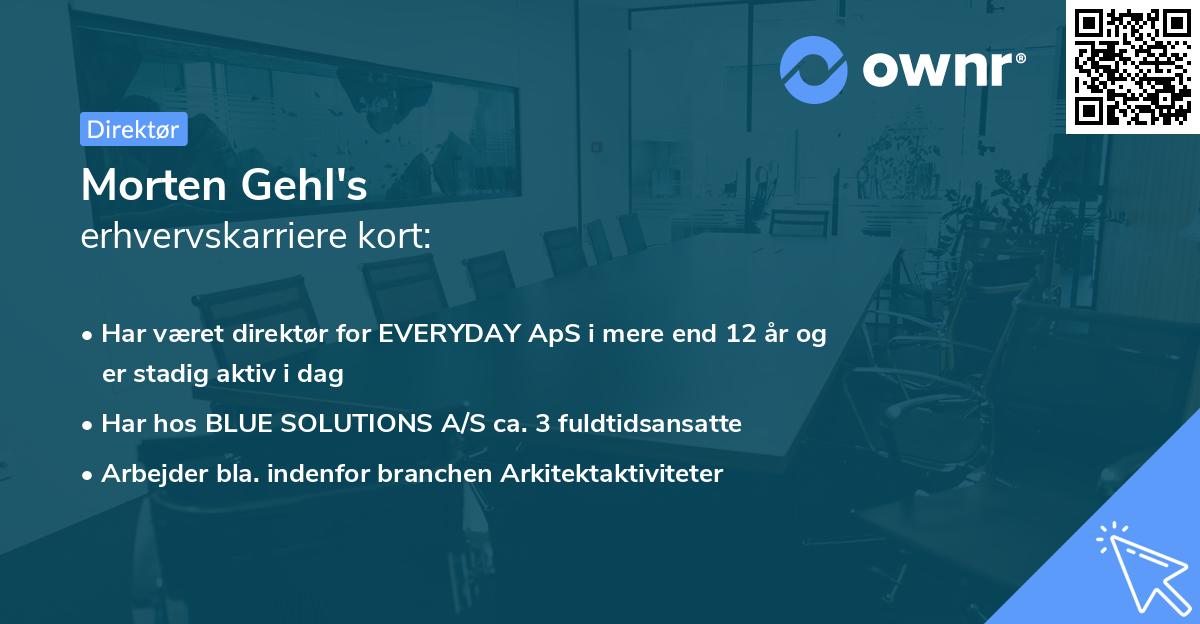 Morten Gehl's erhvervskarriere kort