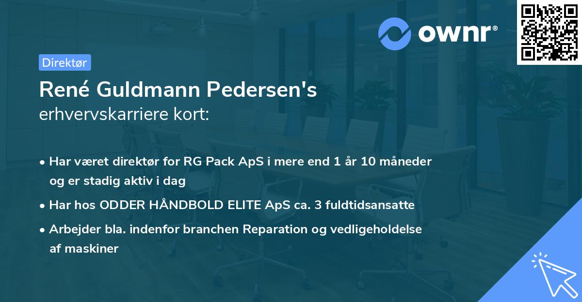 René Guldmann Pedersen's erhvervskarriere kort