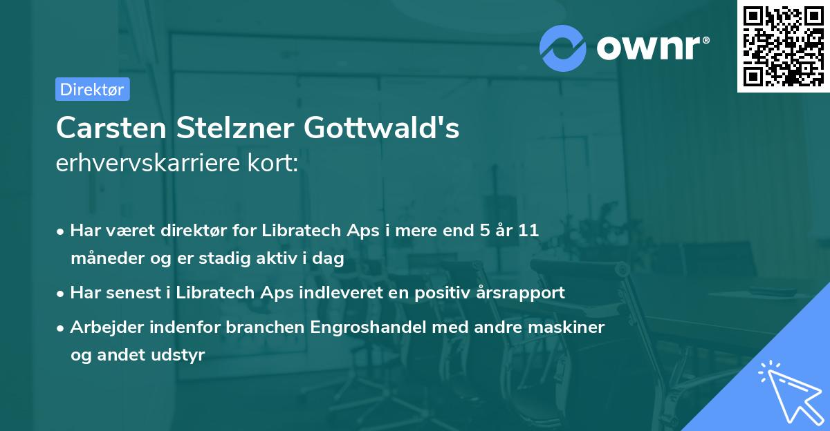 Carsten Stelzner Gottwald's erhvervskarriere kort