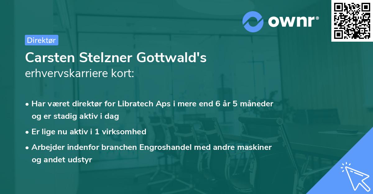 Carsten Stelzner Gottwald's erhvervskarriere kort