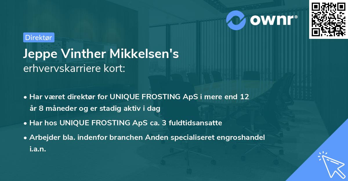 Jeppe Vinther Mikkelsen's erhvervskarriere kort