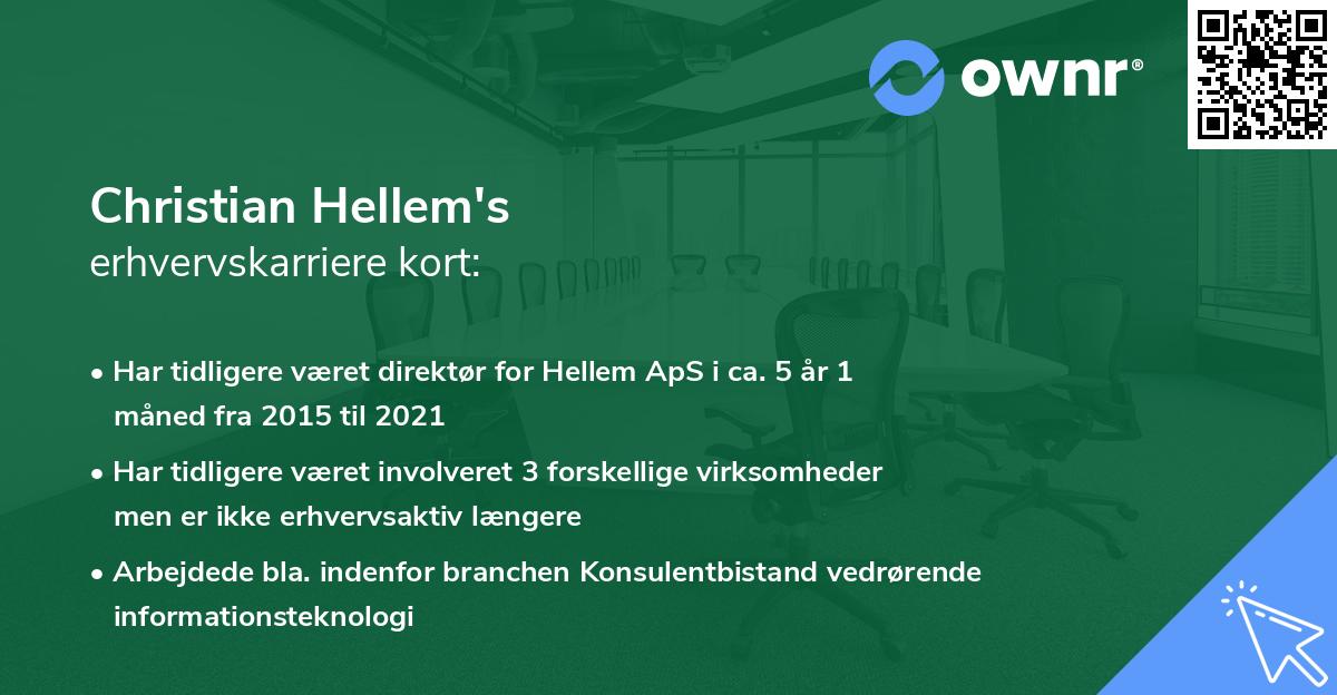 Christian Hellem's erhvervskarriere kort