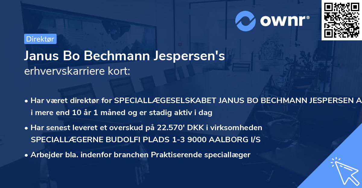 Janus Bo Bechmann Jespersen's erhvervskarriere kort