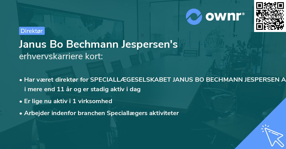 Janus Bo Bechmann Jespersen's erhvervskarriere kort